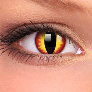 Červené šošovky pre oči